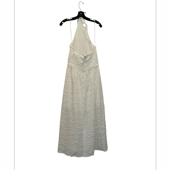 Women’s Floret Studios Textured Halter Midi Dress In White, Large - Picture 4 of 8